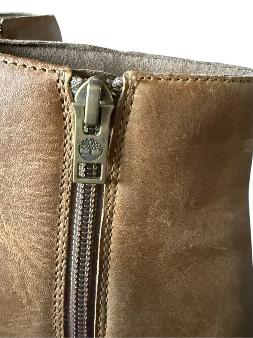 Timberland Tillston Peep Toe Booties in brown leather size 6 - Picture 6 of 8